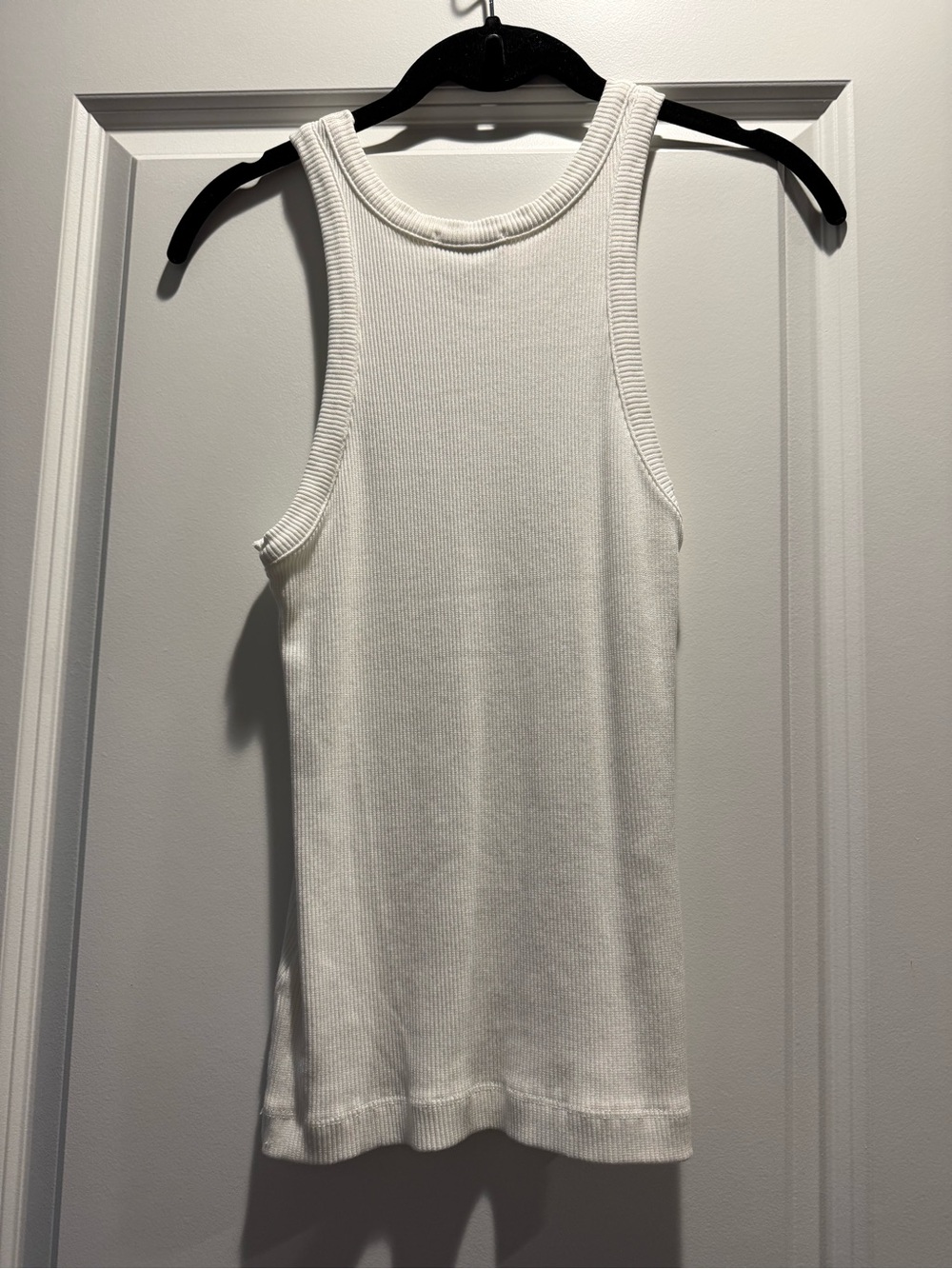AGOLDE White Ribbed Racerback Tank - Picture 3 of 3